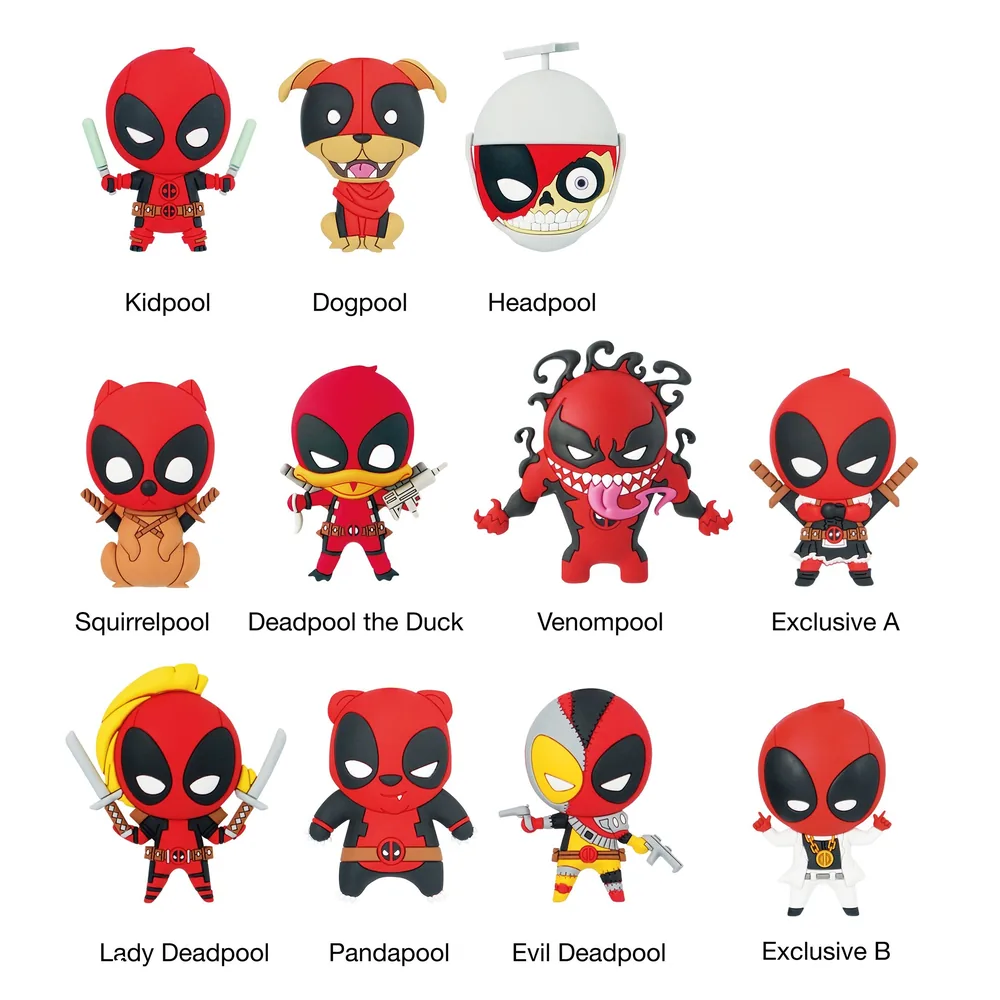 Marvel Deadpool Series 3 - Porte-clés 3D Foam Bag Clip