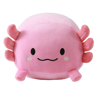 Coussin Kawaii Axolutely - Axolotl Rose - 30 x 33 cm