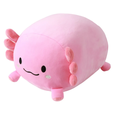 Coussin Kawaii Axolutely - Axolotl Rose - 30 x 33 cm