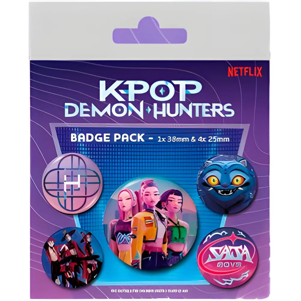 K-POP Demon Hunters - Pack 5 Badges Officiels Pyramid