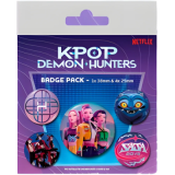 K-POP Demon Hunters - Pack 5 Badges Officiels Pyramid