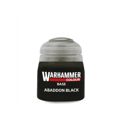 Citadel Base : Abaddon Black - Pot de peinture acrylique 12ml