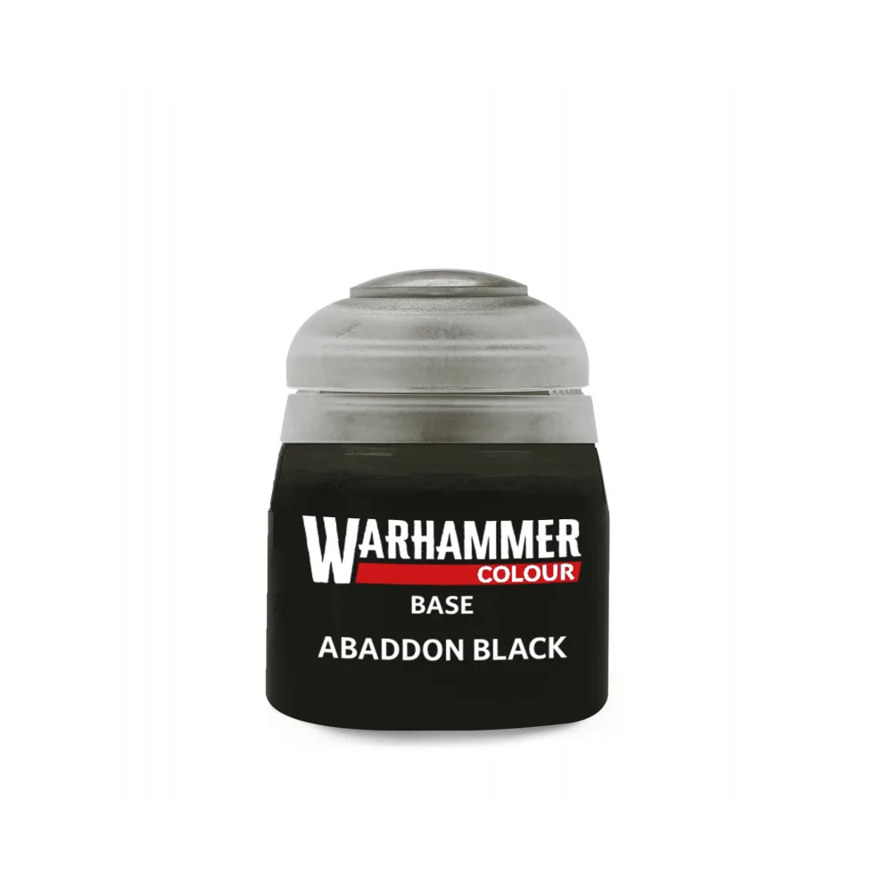 Citadel Base : Abaddon Black - Pot de peinture acrylique 12ml