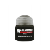 Citadel Base : Abaddon Black - Pot de peinture acrylique 12ml