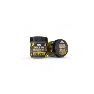AK Interactive Dark & Dry Crackle Effects 100ml - Effets de Diorama