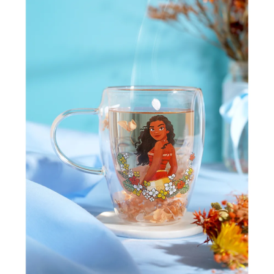 Verre Double Paroi Vaiana 300ml - Fleurs Séchées Disney