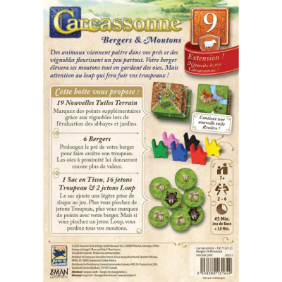 Carcassonne : Bergers et Moutons - Extension 9