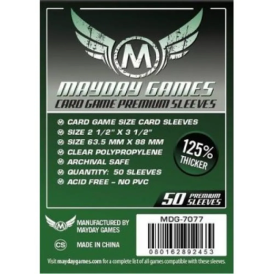Mayday - Protège-cartes Euro Premium 59x92mm - Lot de 50