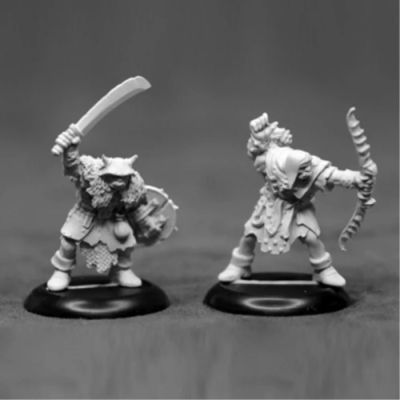 Dungeon Dwellers : Orc Raiders (2 figurines métal)