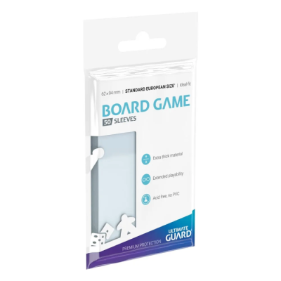 Ultimate Guard Board Game Sleeves Standard European 62x94mm (50 pochettes)