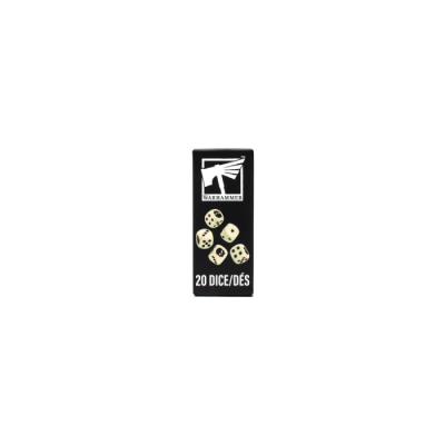 Warhammer Dice - Set de 20 dés ivoire