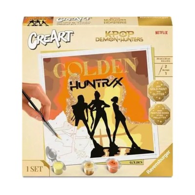 Ravensburger CreArt 20 x 20 cm – Golden – K-Pop Demon Hunters