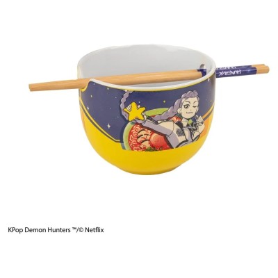 KPop Demon Hunters Rumi Superstar Flavor - Bol à ramen avec baguettes