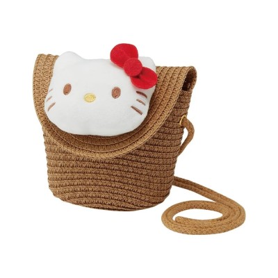 Sac bandoulière en paille Hello Kitty 13,8 cm