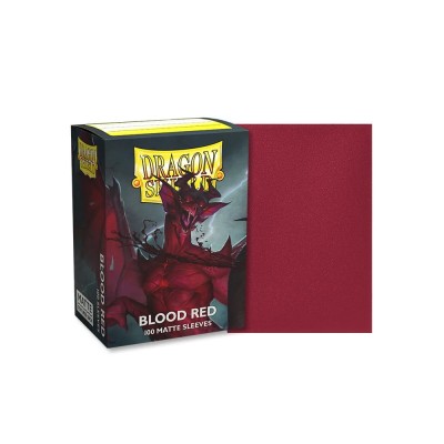 100 Protège-Cartes Dragon Shield Matte Standard Blood Red