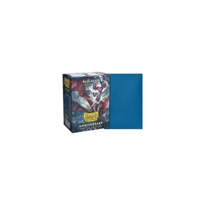 Dragon Shield Matte Dual Sleeves Anniversary Cobalt & Silver - 100 pochettes