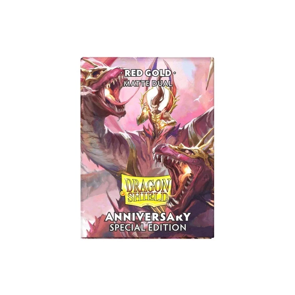 Dragon Shield Dual Matte Pomegranate & Gold - 100 pochettes Standard