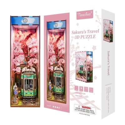 Book Nook Kit DIY - Sakura's Travel - 130 pièces avec éclairage LED