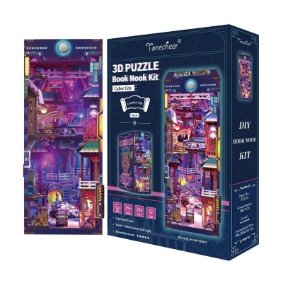 Book Nook DIY Cyber City, 284 pièces avec éclairage LED