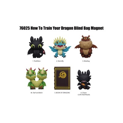 Dragons Series 1 - Magnet 3D en mousse - Sachet mystère