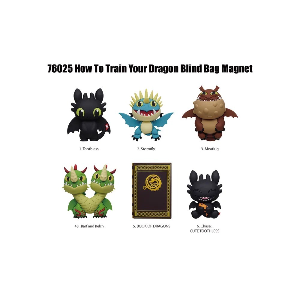 Dragons Series 1 - Magnet 3D en mousse - Sachet mystère