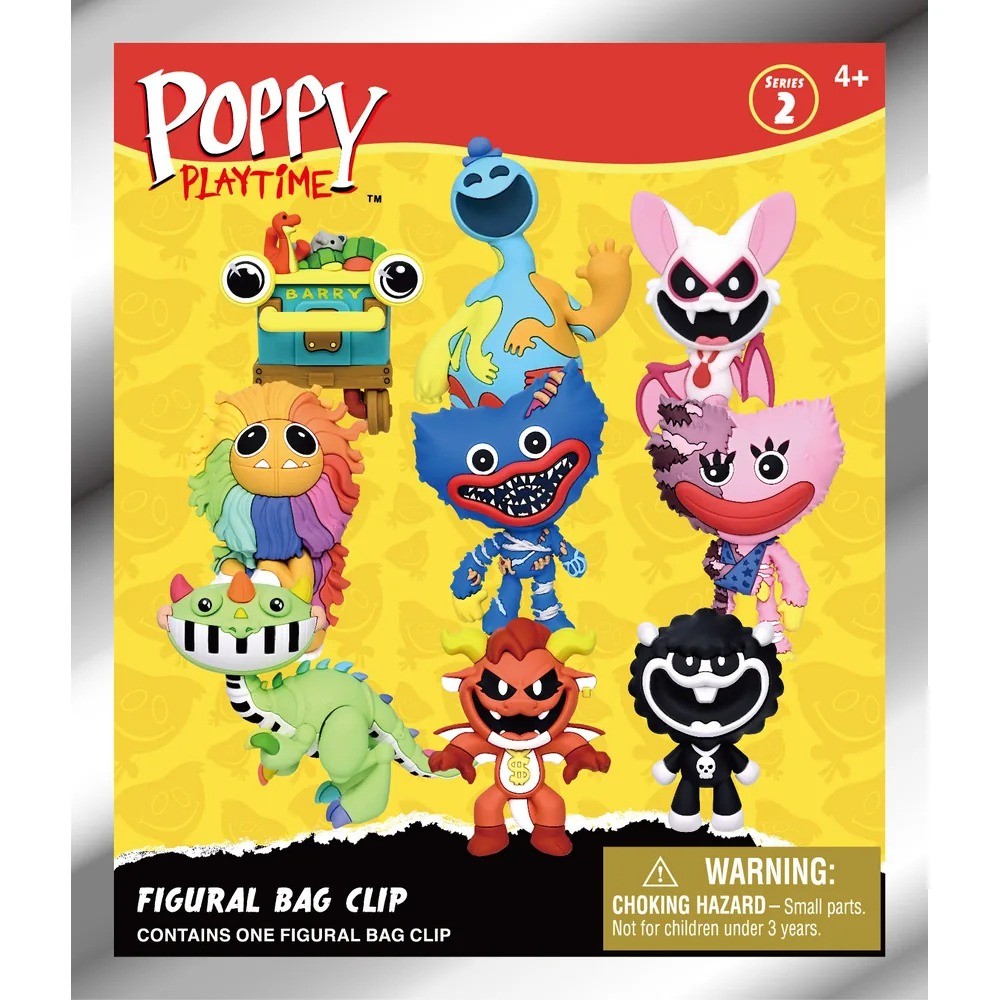 Poppy Playtime Series 2 - Clip de sac 3D en mousse, unité aléatoire