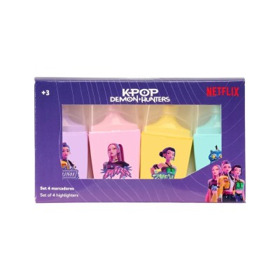 K-POP Demon Hunters - Set de 4 surligneurs