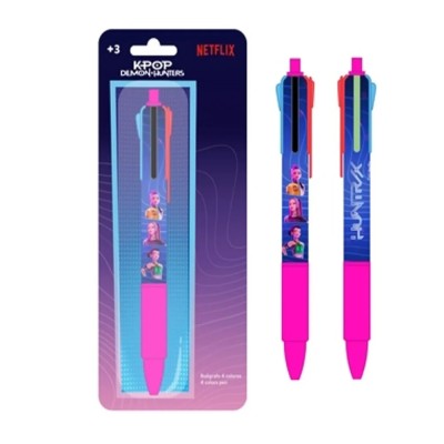 K-POP DEMON HUNTERS - Stylo-bille 4 couleurs