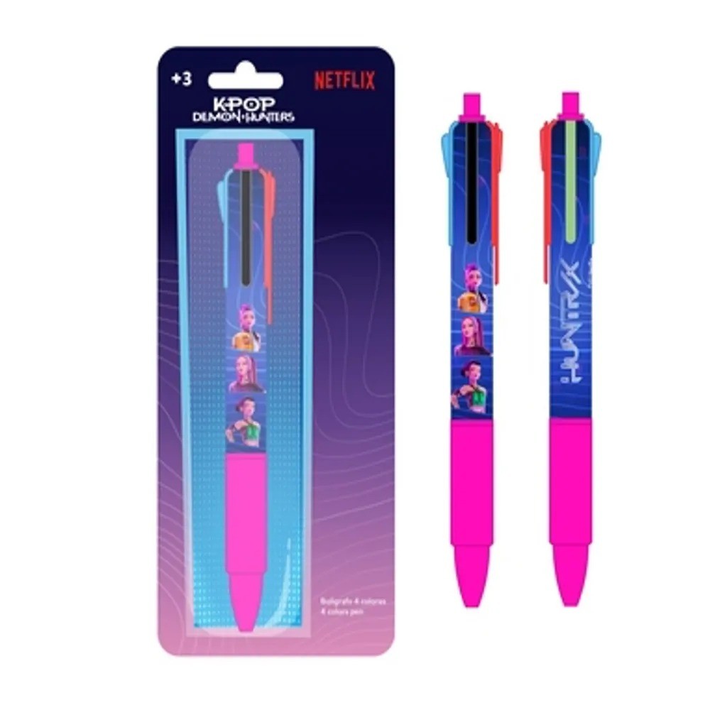 K-POP DEMON HUNTERS - Stylo-bille 4 couleurs