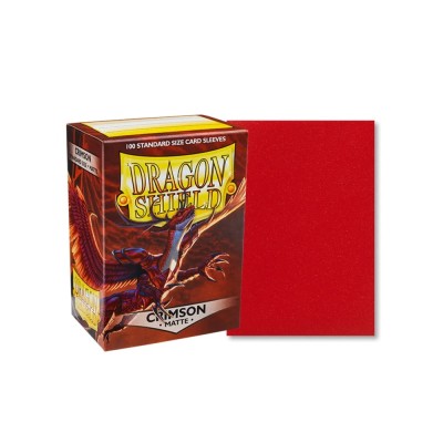 100 protège-cartes Dragon Shield Matte Crimson