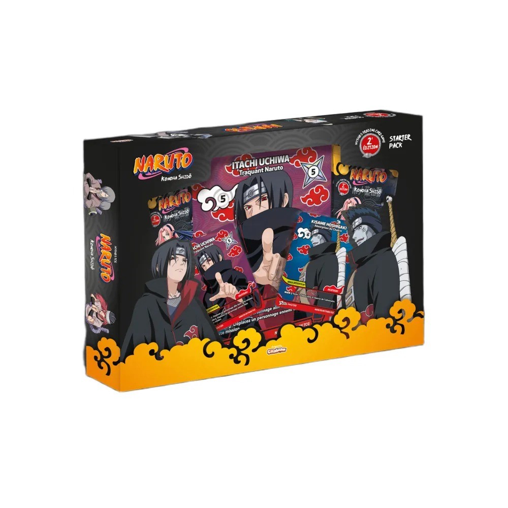 Naruto Mythos TCG – Pack de démarrage Itachi & Kisame – Konoha Shidō, 2e édition (FR)