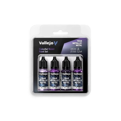 Vallejo True Metallic Metal Celestial Violet — set de 4 peintures de 18 ml