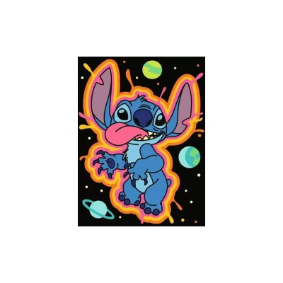 Ravensburger CreArt Disney Stitch : Verloren im All – Peinture par numéros 18 × 24 cm