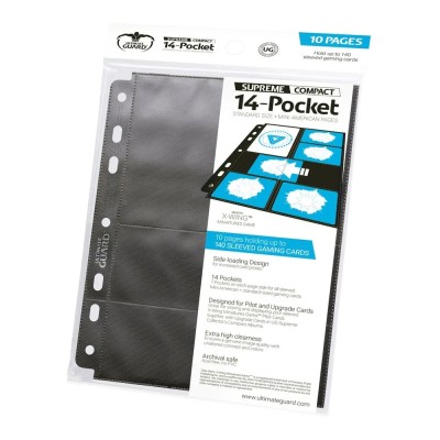 Ultimate Guard 14-Pocket Supreme Compact Pages Standard + Mini American noires, 10 pages