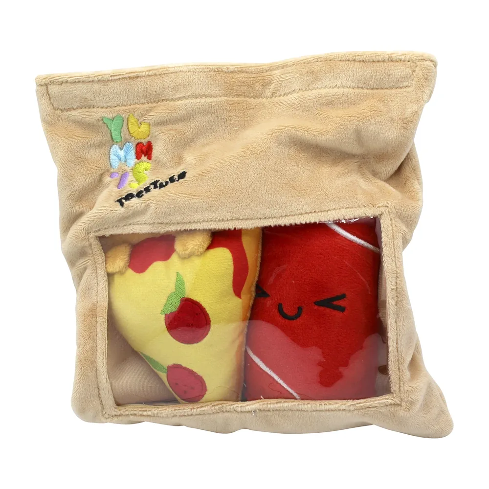 Yummies - Pizza & Cola - 2 Peluches 15 cm en Sac Peluche