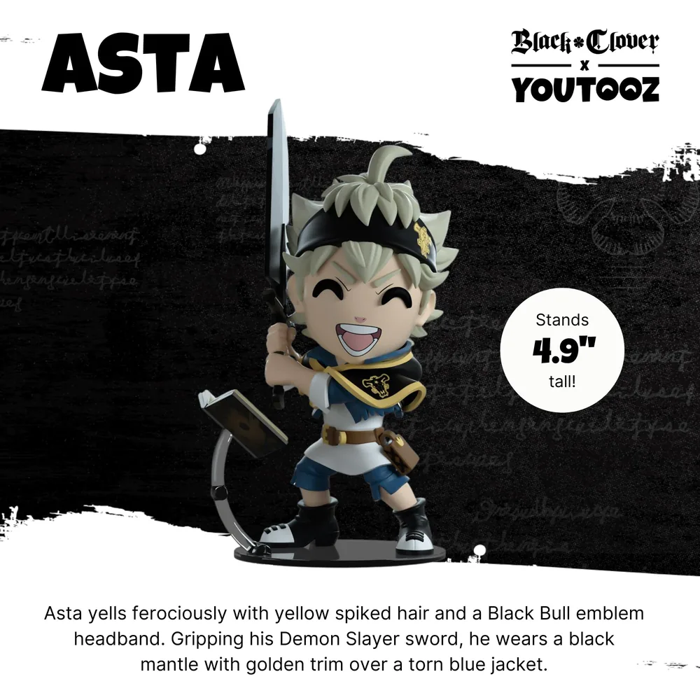 Black Clover Figurine Vinyl Asta 12 cm - YouTooz
