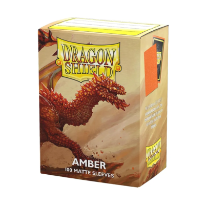 100 Protège-Cartes Dragon Shield Matte Amber