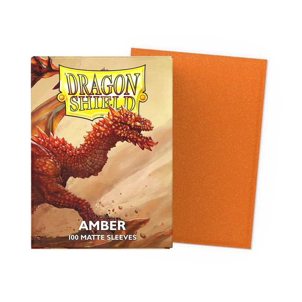 100 Protège-Cartes Dragon Shield Matte Amber