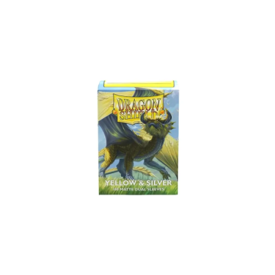 Dragon Shield Matte Dual Yellow & Silver - 100 Sleeves Standard