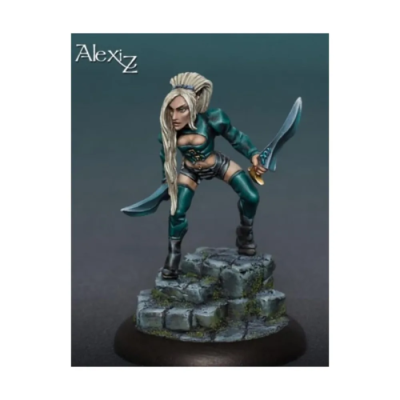 Figurine JDR Reaper - Caryth, Elfe Noire 25mm