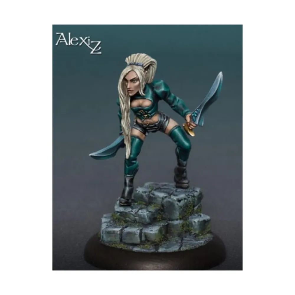 Figurine JDR Reaper - Caryth, Elfe Noire 25mm