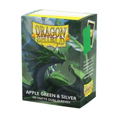 Dragon Shield Matte Dual Standard - Apple Green & Silver (100)