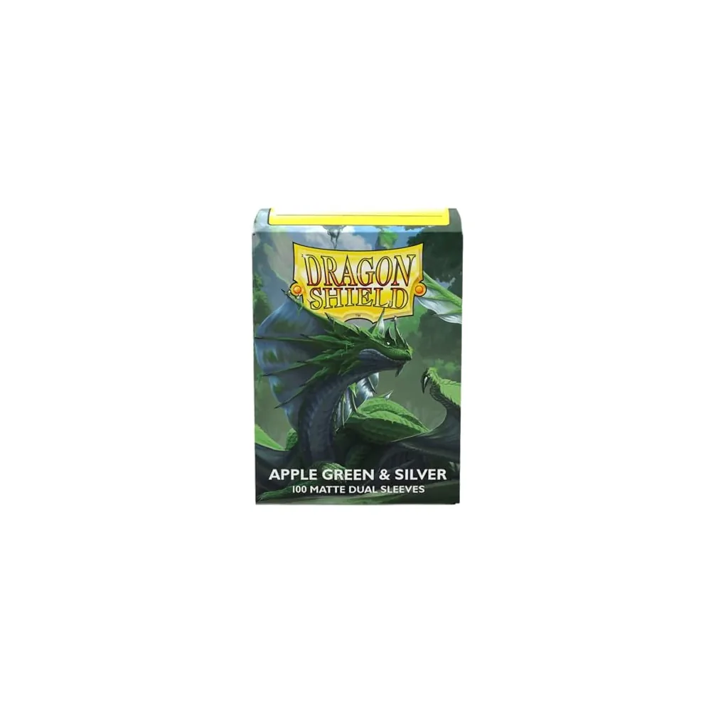 Dragon Shield Matte Dual Standard - Apple Green & Silver (100)