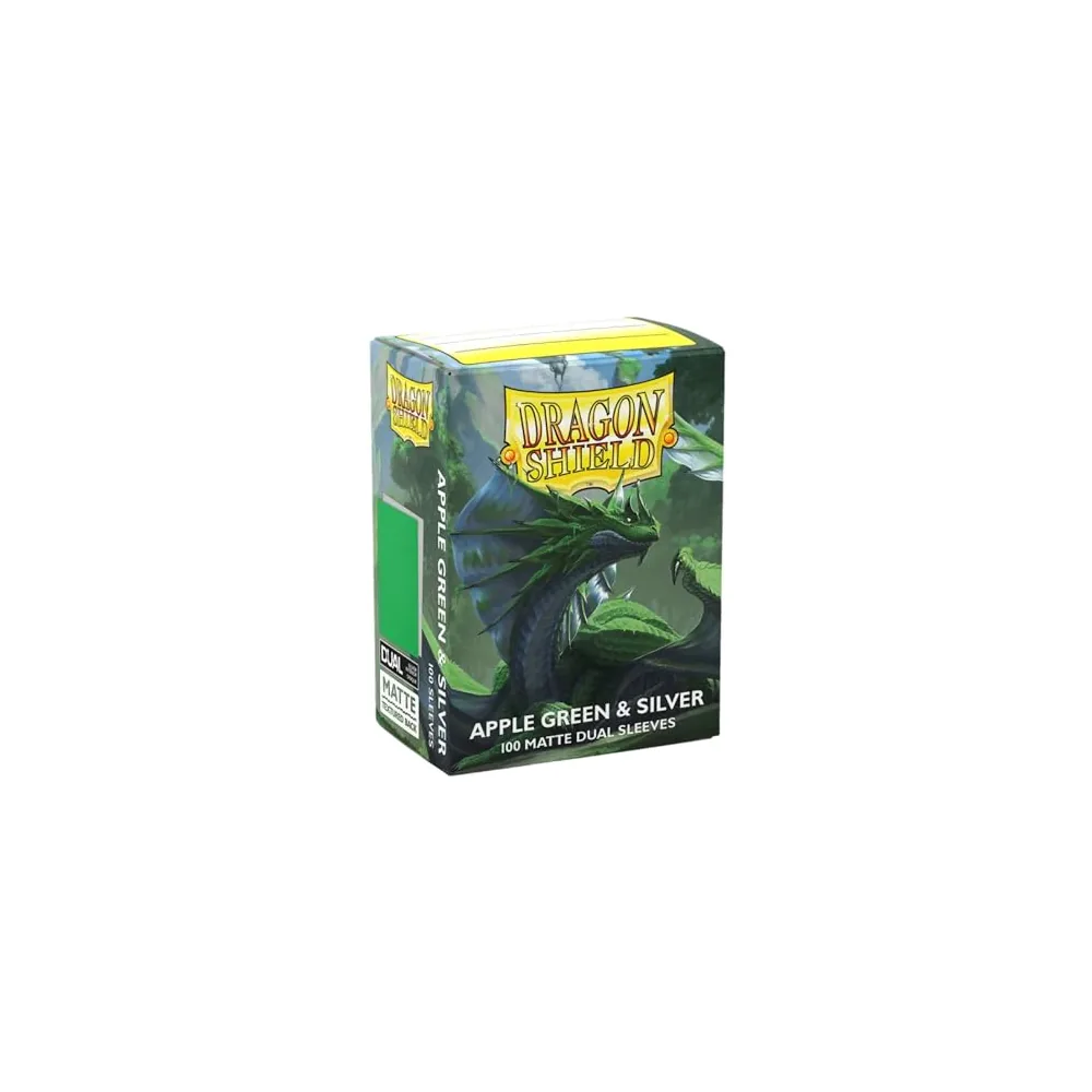 Dragon Shield Matte Dual Standard - Apple Green & Silver (100)