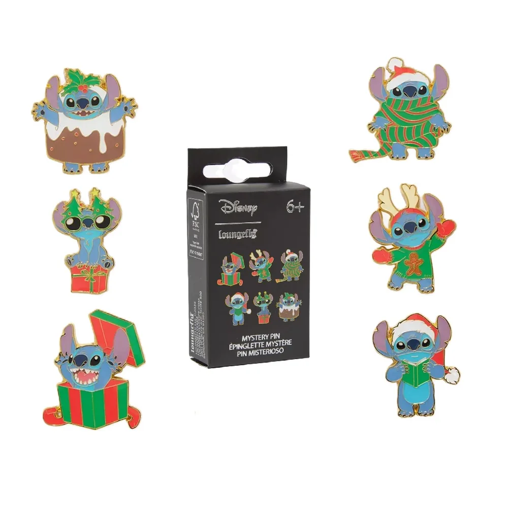 Disney Mystery Box Pin Stitch Holiday Ornaments