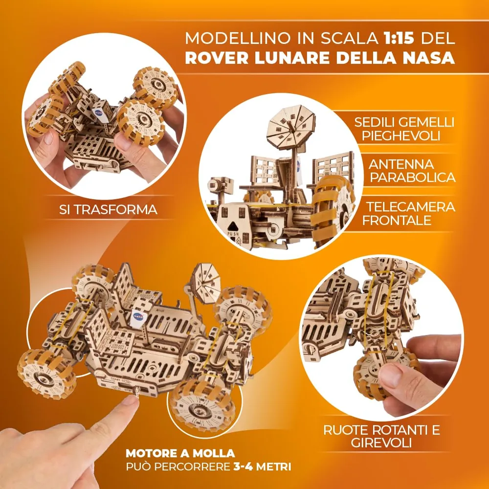 Rover Lunaire NASA - Maquette Mécanique Ugears