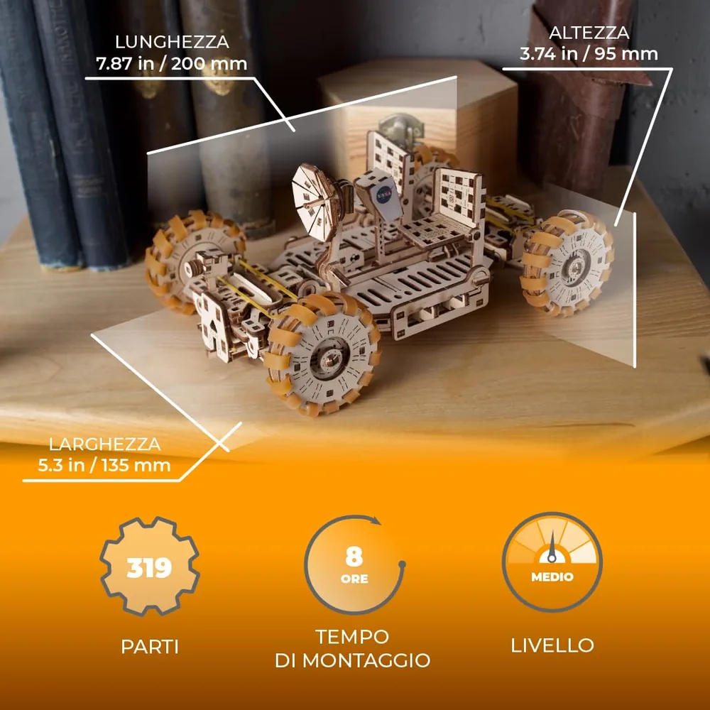 Rover Lunaire NASA - Maquette Mécanique Ugears