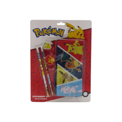 Pokémon - Set de Papeterie avec Trousse Triple