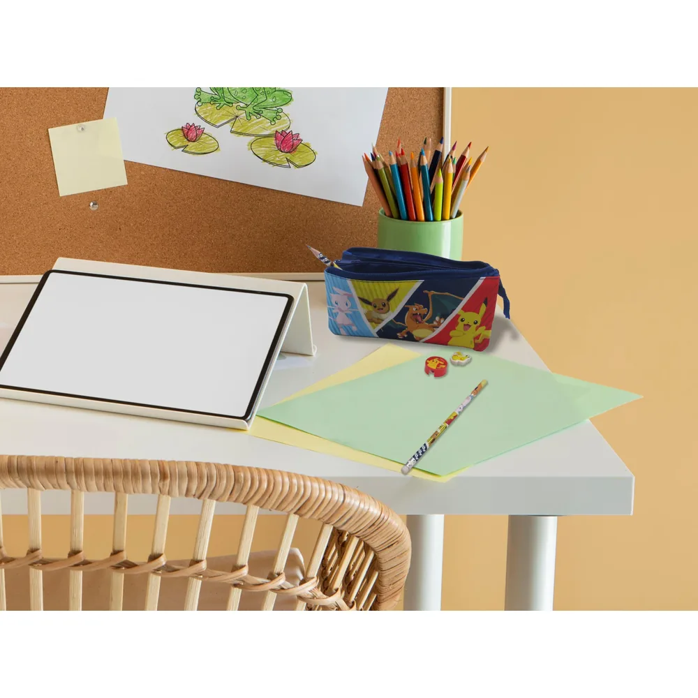 Pokémon - Set de Papeterie avec Trousse Triple
