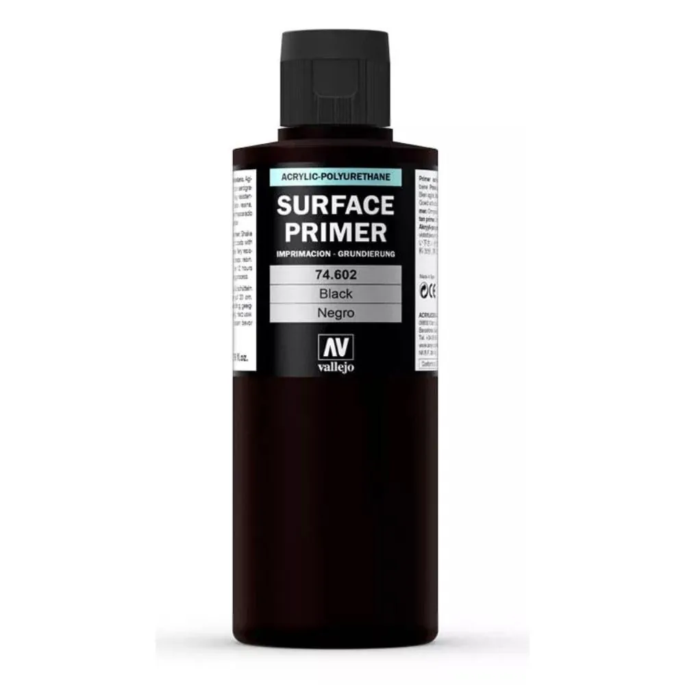 Vallejo Surface Primer Black 200ml (74.602)